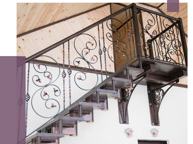 Кованые лестницы в Березниках от 80332 руб. под ключ