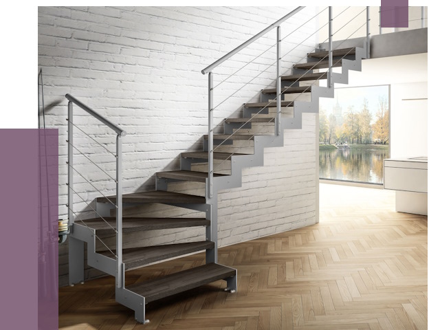 Г-образные лестницы под ключ в Березниках от 37334 руб. | ПРОЛЁТ-Брз