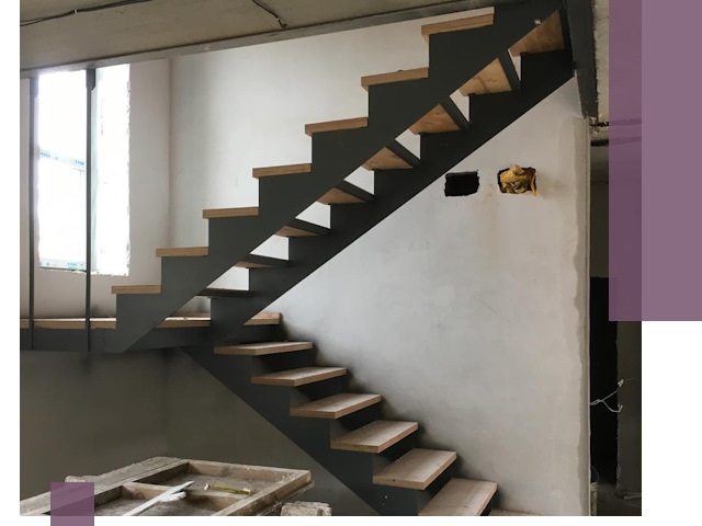 Изготовление лестниц на металлокаркасе в Березниках от производителя