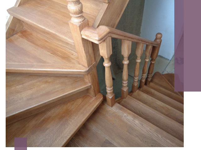 Дубовые лестницы под ключ в Березниках: изготовление и монтаж