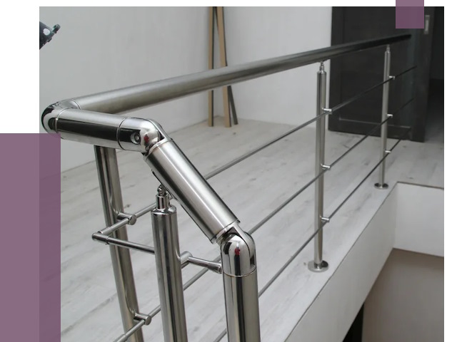 Перила из нержавеющей стали в Березниках от 9063 руб. под ключ | ПРОЛЁТ-Брз