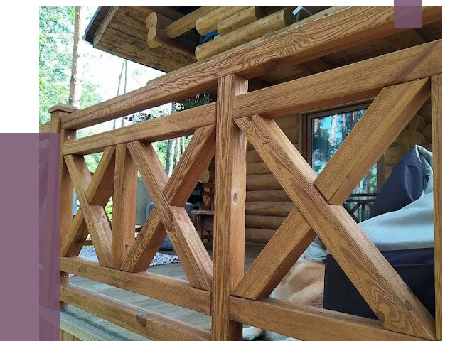 Деревянные перила под ключ в Березниках от 7724 руб. 