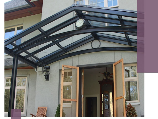 Изготовление и монтаж навесов и козырьков в Березниках