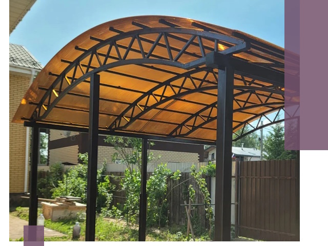 Изготовление навесов под ключ в Березниках из качественных материалов