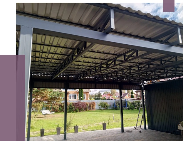 Монтаж навесов в Березниках от 7415 руб. — установка навеса | ПРОЛЁТ-Брз