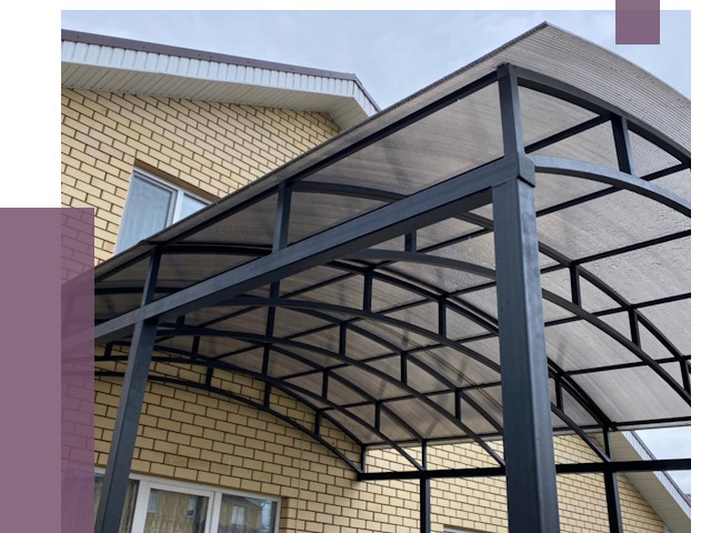 Монтаж козырьков в Березниках от 11586 руб. | ПРОЛЁТ-Брз