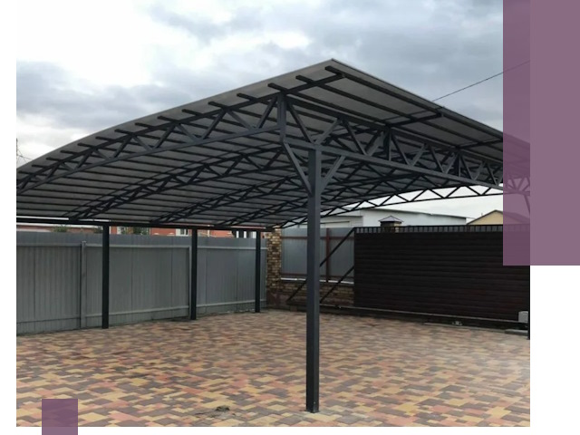 Недорогие навесы под ключ в Березниках — изготовление и монтаж