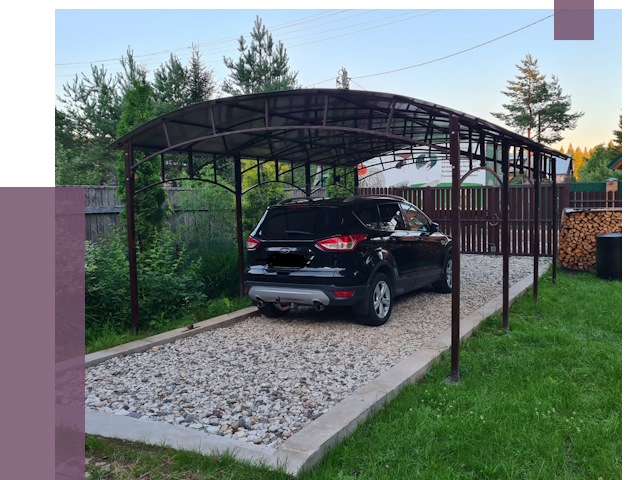 Навесы для автомобиля в Березниках от 13234 руб.  | ПРОЛЁТ-Брз
