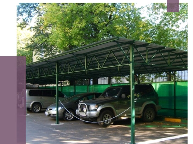 Навесы для парковки в Березниках от 80847 руб. заказать | ПРОЛЁТ-Брз