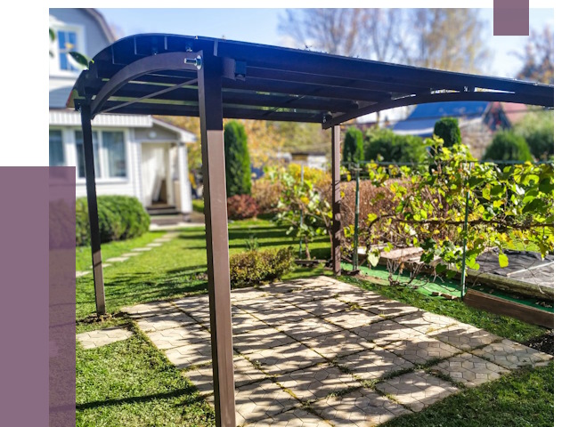 Навесы для дачи в Березниках от 12822 руб. под ключ — ПРОЛЁТ-Брз