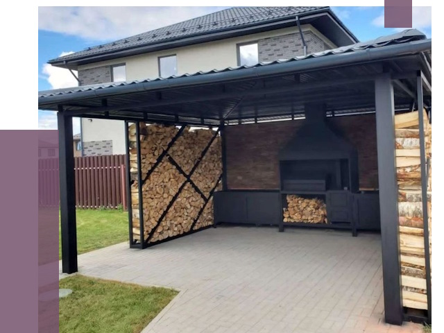 Навесы для барбекю в Березниках от 12822 руб. под ключ | ПРОЛЁТ-Брз