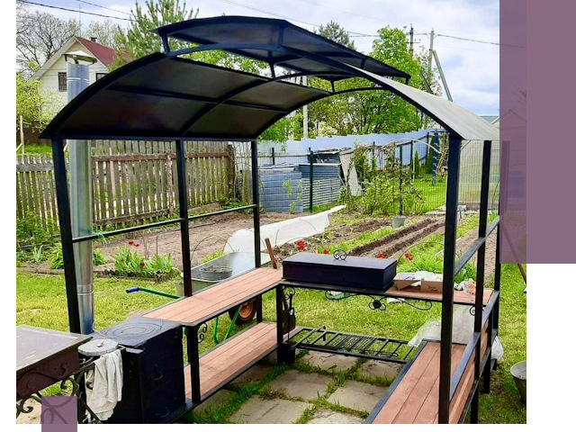 Навесы для барбекю в Березниках: изготовление, монтаж и демонтаж