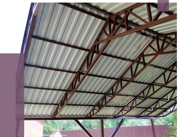 Навесы из профнастила в Березниках от 7415 руб. | ПРОЛЁТ-Брз