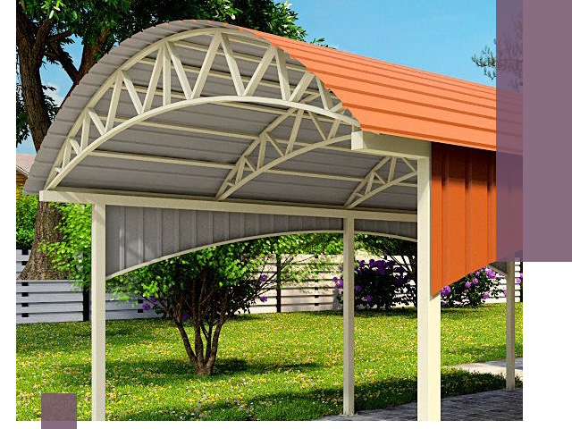 Навесы из профнастила под ключ в Березниках — установка и монтаж