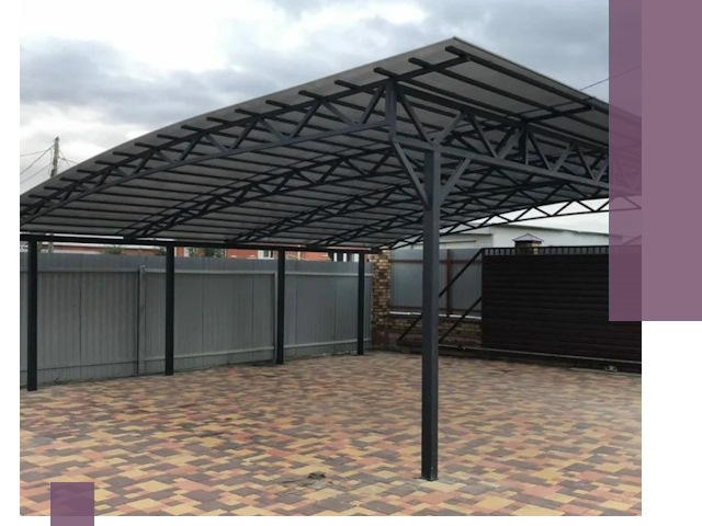 Металлические навесы под ключ в Березниках — изготовление и монтаж