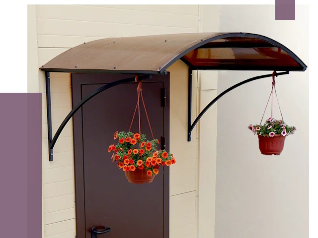 Козырьки над входом в Березниках от 14934 руб.  | ПРОЛЁТ-Брз