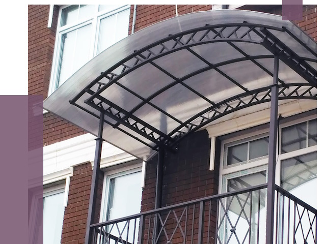 Козырьки над балконом в Березниках от 8703 руб. | ПРОЛЁТ-Брз