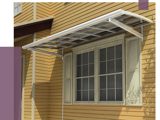 Козырьки над окнами в Березниках от 7673 руб. — монтаж, покупки | ПРОЛЁТ-Брз