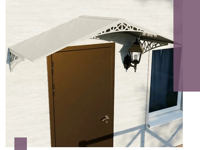 Металлические козырьки на входы и террасы в Березниках