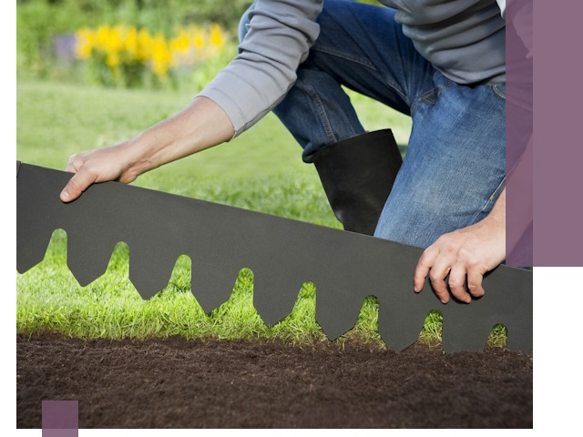 Металлические бордюры для газона в Березниках — изготовление и монтаж