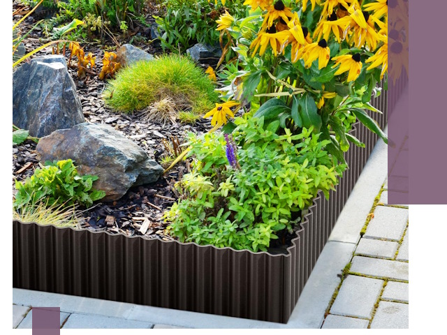 Металлические бордюры для клумб в Березниках — производство и монтаж